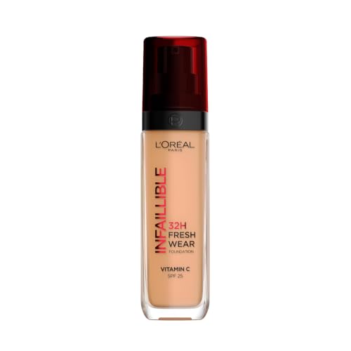 L'Oréal Paris, base de maquilhagem líquida infaillible 32h Fresh Wear, para todos os tipos de pele, longa duração, Tom: Soleil Doré (260), 30 ml