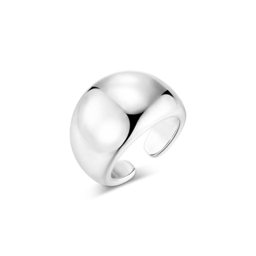 ALEXCRAFT Anel mulher prata/ouro, anéis abertos ajustáveis, anel empilhável, anéis de gota de água, hipoalergénico, aço, ouro 14 quilates, anel amizade, para mulheres, meninas e homens