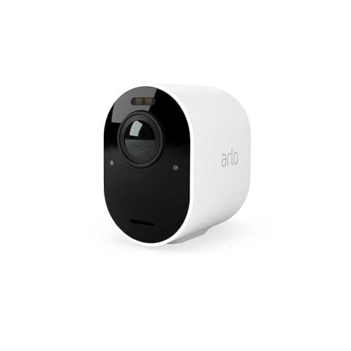 Arlo Ultra 2 câmara de vigilância WiFi exterior 4K, câmara de vigilância WiFi interior, sensor de movimento, alarme para casa, requer hub inteligente vendido separadamente, câmara adicional, branca