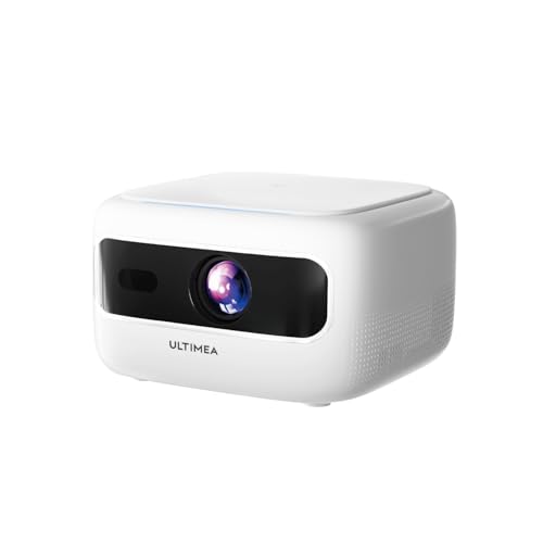 ULTIMEA Projetor portátil, projetor com Full HD 1080P, 300 lúmenes ANSI, Smart Beamer com foco elétrico e baixa atenção, projetor de filmes para iOS/Android Phone, TV Stick, Apollo P10