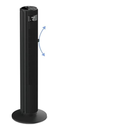LEVOIT Ventoinha de torre, inteligente com Wi-Fi Alexa, 7,9 m/s com motor DC, silencioso 25 dB e 23 W, ajuste para cima/baixo 60°, 12 velocidades com controlo remoto, 4 modos e temporizador 12H, 106 M