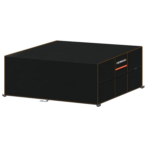 HEIMUNI Capa para móveis de jardim, impermeável, 240 x 140 x 90 cm, capa de mesa de jardim retangular, capa protetora para mesa exterior resistente ao vento anti-UV