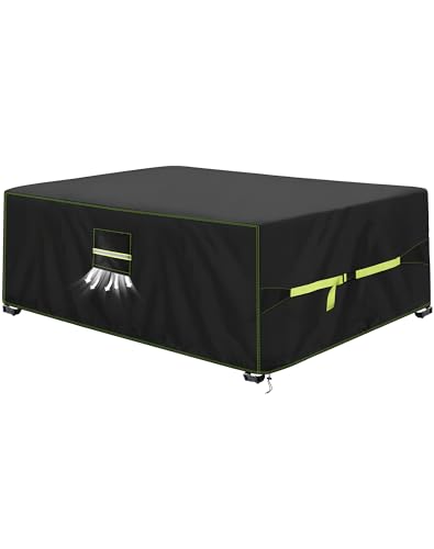 VDISRR Capa mesa exterior impermeável, 213 x 132 x 74 cm, tecido Oxford 420D, capa protetora para móveis de jardim, cobertura mesa e cadeiras exterior com saída de ar anti-UV, anti-vento, anti-pó
