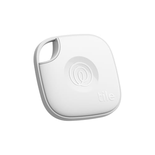 Tile by Life360 Mate (2024) - Localizador Bluetooth, localizador de chaves e localizador de objetos para chaves, malas e muito mais, localizador de telefones, embalagem de 1 (branco)
