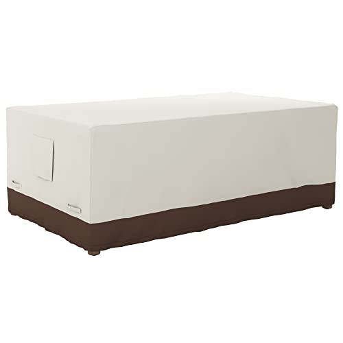 Amazon Basics Capa protetora para mesa de jantar (190,5 cm), bege e castanho claro