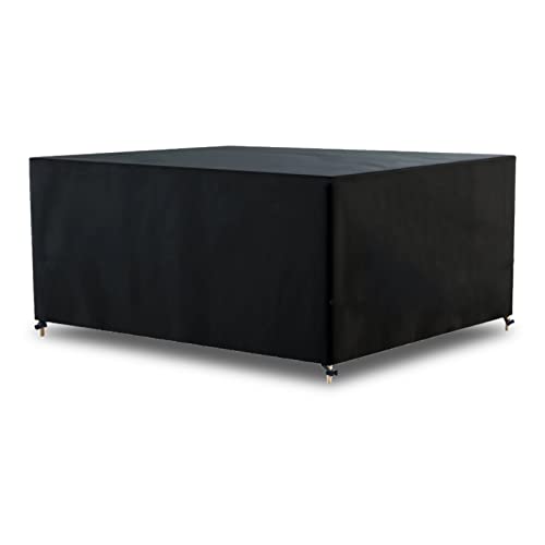 AWNIC Capa para mesa exterior impermeável, resistente a raios UV e aos rasgos capa protetora móveis de jardim 420D Oxford capa mesa jardim 210 x 120 x 71 cm