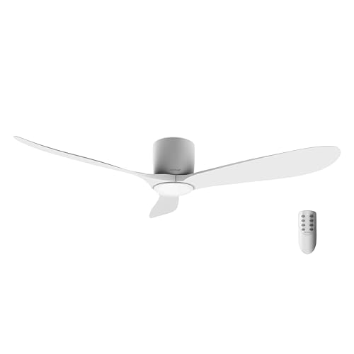 Cecotec Ventoinha de teto com luz LED Energysilence Aero 5400. 40W, motor DC, diâmetro 132 cm, 3 pás, temporizador, 6 velocidades, controlo remoto, função de verão/inverno, design silencioso