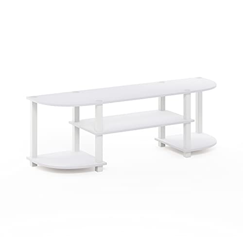 Furinno Turn-S-Tube Ampla televisão centro de entretenimento, madeira de engenharia, branco, 120,02 (L) x 40,4 (A) x 34,04 (D) cm