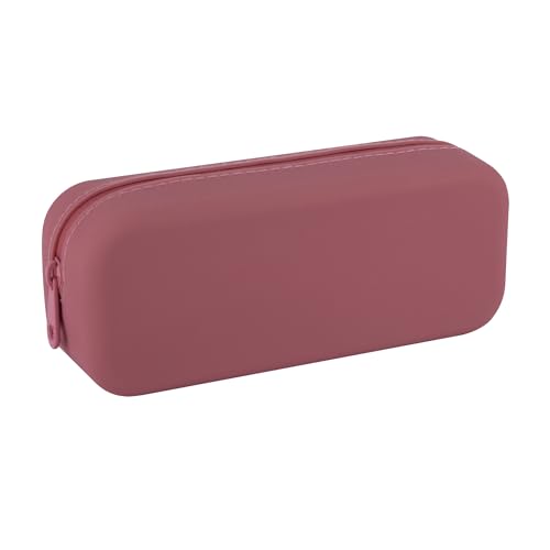APLI 19778 - Estojo multiusos de silicone UpNorth Collection - coral, estojo escolar de 185 x 75 x 55 mm