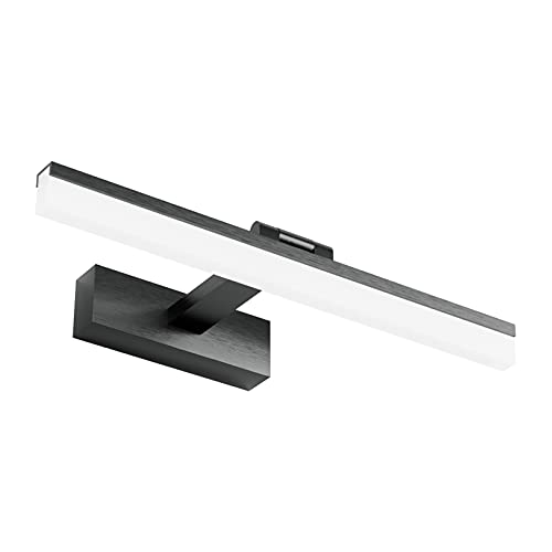 Klighten Candeeiro de espelho casa de banho 40 cm 12 W 585 LM branco frio 6000 K, IP44 classe II candeeiro de espelho de casa de banho para maquilhagem, espelho, casa de banho (preto)
