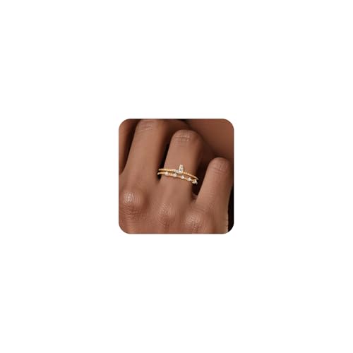 ALEXCRAFT Anel de prata 925 mulher, anéis infinito com zircônia, anéis de cristal ajustável, hipoalergénicos, anéis de noivado, anel de amizade, presente para namorada mãe