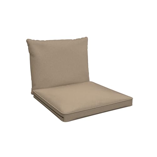 POKAR Almofadas Lounge para exterior almofada de assento para móveis e jardim almofada para cadeira, conjunto de 2 (1 almofada de assento 60 x 60 x 5 cm), bege