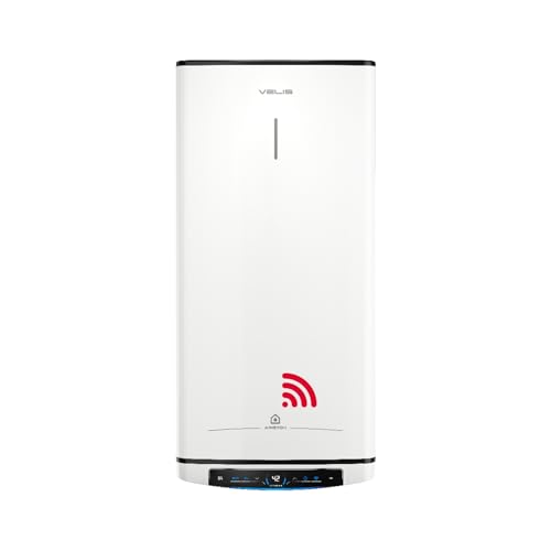 Ariston Velis Pro Wifi (ex.DUO 5 Fleck), Termo elétrico de 50 litros baixo consumo multifuncional, aquecedor de água elétrico plano e ECO-EVO 79, 7 x 27,5 x 51, 1, instalação em Espanha, eficiência B