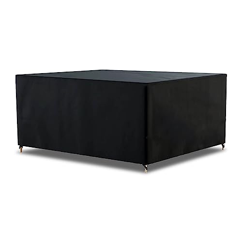 AWNIC Capa para mesa exterior impermeável, resistente a raios UV e aos rasgos, capa protetora móveis de jardim 420D Oxford capa mesa jardim 150 x 120 x 71 cm