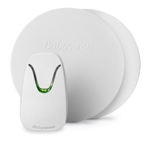 Babysense Monitor para Bebés con Alertas de Respiración en Tiempo Real, Notificaciones de Irregularidad, Certificación Médica Monitor sin Contacto, Cobertura Completa con 2 Sensores