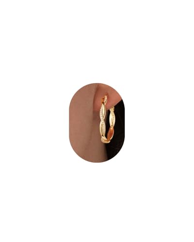 Macachii Brincos mulher prateada, brincos aros de prata mulher, aros hipoalergénicos para mulher, brincos prateados de lei 925, grandes brincos dourados 14K, brincos aros dourados 20/30 mm