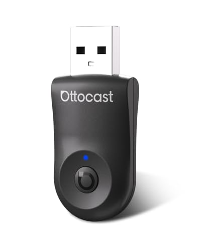 OTTOCAST Mini adaptador CarPlay e Android Auto sem fio, 2 em 1 adaptador CarPlay Wireless Bluetooth, Plug & Play para iOS 10 / Android 11+, compatível com carros 2016+, USB-A/USB-C (preto)