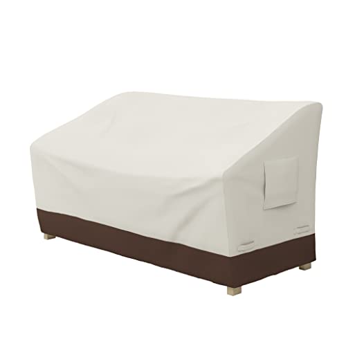 Amazon Basics Capa protetora para banco de 3 lugares, bege + bronzeado