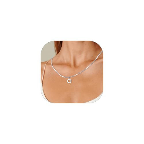 Esmoly Colar de prata/ouro mulher com início A-Z colar personalizado 14 K dourado Necklace ajustável presentes originais para mulher 16 + 2 polegadas