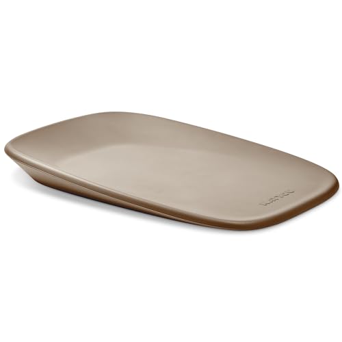 Nattou Permutador de espuma PU suave, mudador lavável, aprox. 50 x 70 cm, macio, taupe