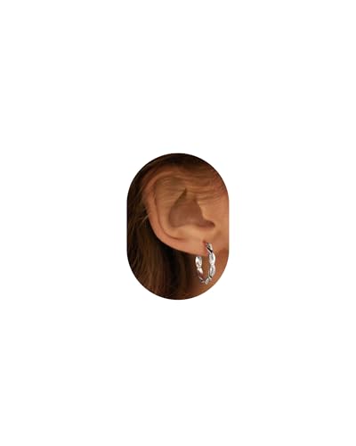 Macachii Brincos mulher prateada, brincos aros de prata mulher, aros hipoalergénicos para mulher, brincos prateados de lei 925, grandes brincos dourados 14K, brincos aros dourados 20/30 mm