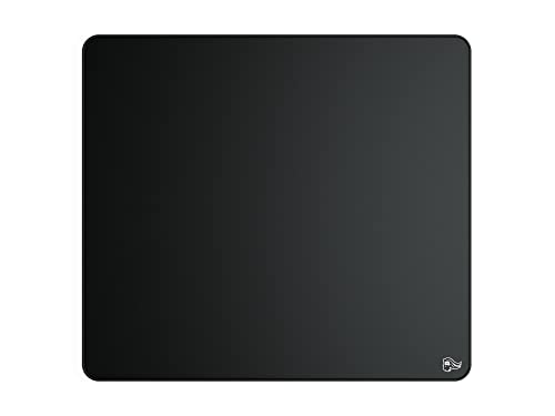 Glorious Gaming Tapete Elements Fire Superfície de tecido híbrido para precisão, velocidade e controlo, bordas costuradas, base antiderrapante, superfície laminada, fogo (430 x 380 x 3 mm) - preto