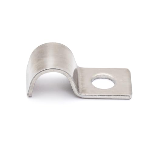 MgcTolBox Grampos metálicos para cabo Ø 10 mm, grampos para cabos de parede - clipes de cabo para sistema de fixação de tubos e cabos - 25 unidades