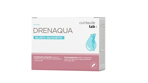 Cumlaude Lab Drenaqua Complemento alimentar diurético para retenção de líquidos - com chá verde, pré-bióticos, magnésio e vitamina B6 - 1 embalagem (30 cápsulas)