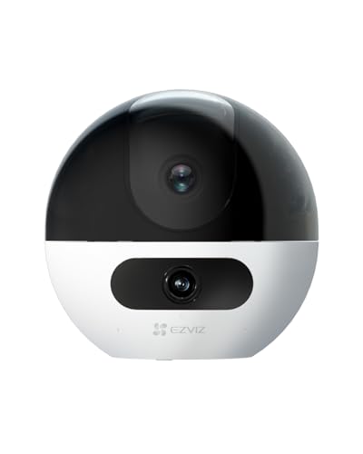 EZVIZ 8MP Câmara de vigilância WiFi interior com lente dupla (4 MP), câmara IP de segurança 360°, detecção de pessoas / animal de estimação, rastreamento automático, WiFi 2,4/5 GHz, chamada