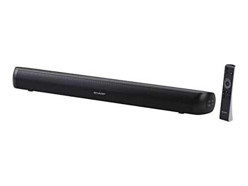 Sharp HT-SB107 2.0 Barra de som, cinema em casa, Bluetooth, HDMI ARC/CE, USB Playback, potência máxima total de saída de 90 W, 65 cm, cor preta