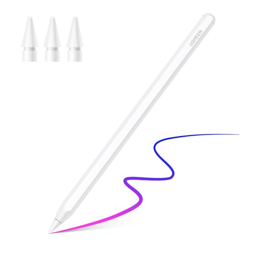 UGREEN Caneta para iPad de 2.ª geração, carregamento sem fios magnético, para tablet com rejeição de palma para Pro de 11" 4/3/2/1, 12,9" 6/5/4/3, Air 4/5/Mini 6
