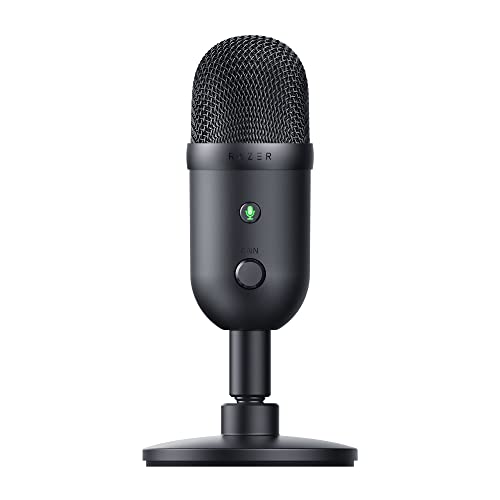 Razer Seiren V2 X - USB-Mikrofon für Streamer (25 mm Mikrofon, Supernieren-Richtcharakteristik, Verstärkungsbegrenzer, Mikrofonüberwachung, Schockdämpfer) Noir