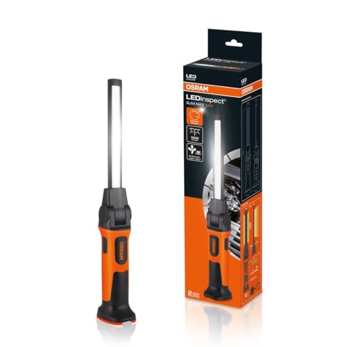 OSRAM LEDinspect Slim MAX1000, luz de inspeção LED fina, 6000K, luz de trabalho LED flexível, magnética e recarregável, Incl. Gancho