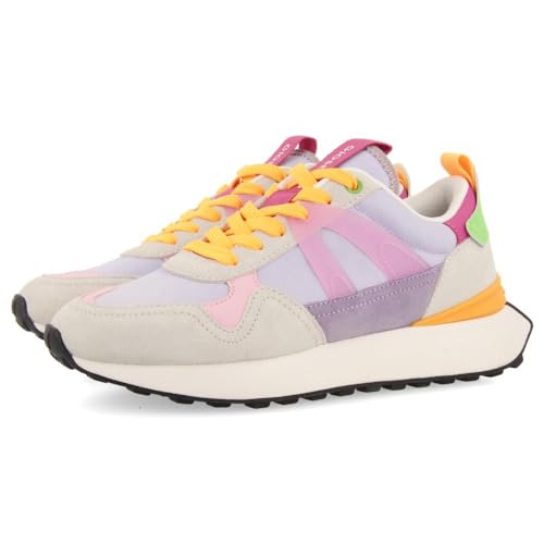 Sneakers amarelos com detalhes multicoloridos para mulher adair