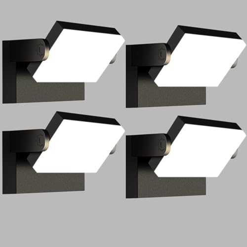 Kingwen 40 W Apliques parede exterior 6000 K aplique de 360 ° rotação holofote LED exterior impermeável IP65 adequado para o jardim varanda da garagem 4 peças