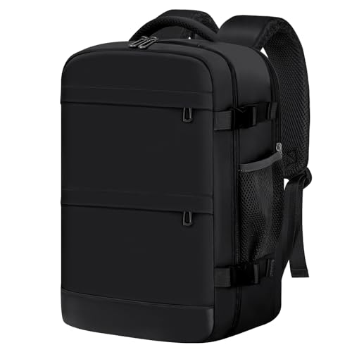 KIRFEIHT Mochila viagem cabine avião 40 x 20 x 25, Preto, comercial