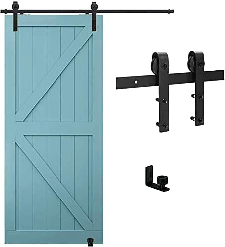 TSMST 6 FT/183 cm, ferragens para porta de correr kit de acessórios para portas de correr com guia de chão ajustável