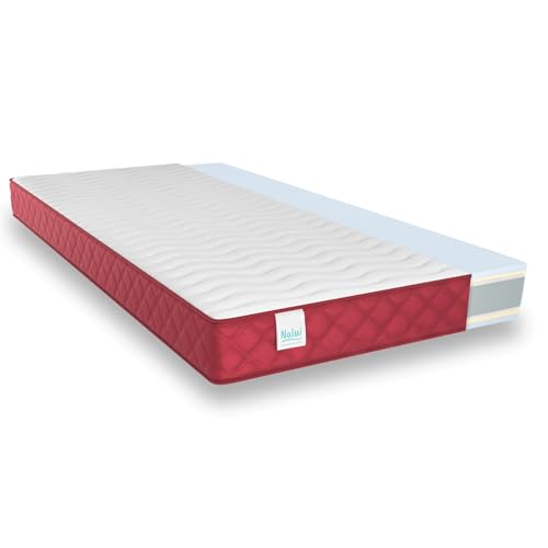 NALUI - Colchão viscoelástico reversível, 140 x 200 cm, grandes com altura ± 15 cm. Tecido Strech e tecido 3D respirável | Especial para cama ninho | firmeza médio-alta | adaptável, fabricado em