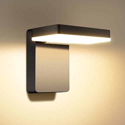 ledmo 60 W LED Aplique de parede exterior interior 180 ° dobra 360 ° rotação apliques de exterior branco quente 3000 K moderno candeeiros de parede 5000 lúmen preto holofote de exterior impermeável