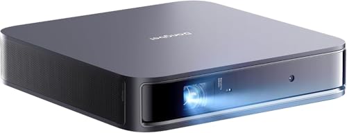Mini projetor Dangbei Atom, 1200 lúmenes ISO, 3D Ready, Netflix oficial, 1080p HD com entrada HD 4K HDR, ecrã de 180", HDR10, altifalantes 2 x 5 W Dolby áudio, projetor com Wi-Fi e Bluetoothh. .