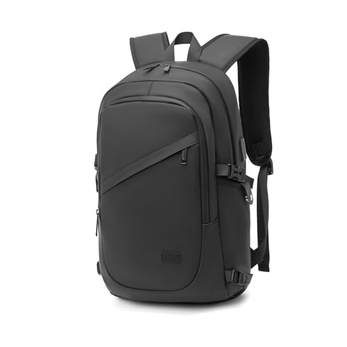 Kono Mochila, mochila portátil mochila homem impermeável mochila computador portátil 15,6 polegadas com porta USB mochila anti-roubo Backpack Laptop para trabalho viagem escolares negócio diário preto