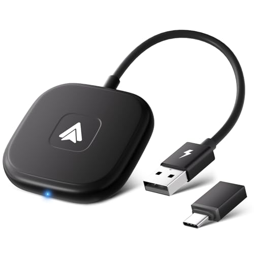 Adaptador sem fios Android Auto, Dongle Android Auto Wireless para Android Car Stereo com OEM com cablagem Android Auto, adaptador Wireless Android Auto compatível com 98% dos carros