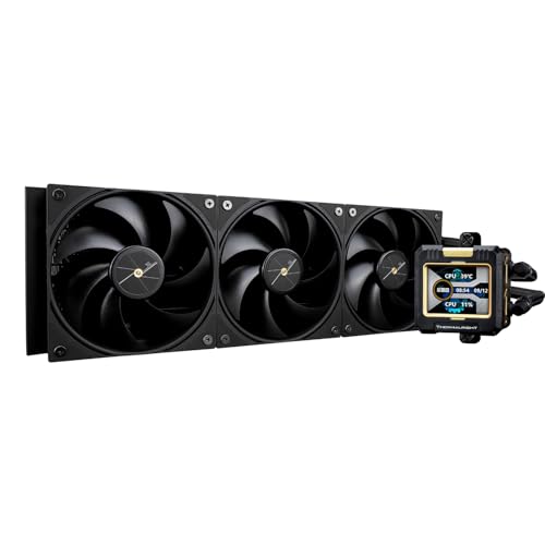 Thermalright FW360 Black ARGB Refrigerador AIO de CPU, sistema de refrigeração a água com especificação PC 360, ecrã LCD IPS com resolução de 320 * 240, para AM5 e Intel LGA1700