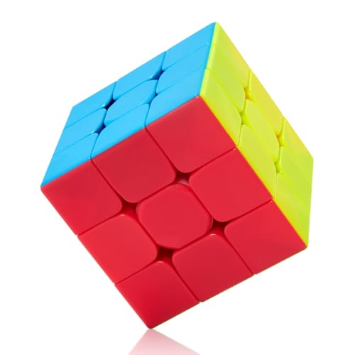 ROXENDA Cubo de velocidade, Warrior S 3 x 3 Speed Cube Stickerless - Giro fácil e jogo suave e sólido duradouro ABS, volta-se mais rápido do que o original