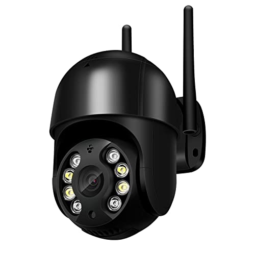 Anksono 1080P Câmara de vigilância Wi-Fi exterior, câmara IP vigilância doméstica com detecção de movimento, rastreamento automático, visão noturna, áudio bidirecional, gravação contínua, IP66