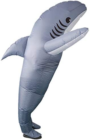 FXICH Fantasia insuflável de tubarão para adultos, fantasia de tubarão para Halloween, fantasia de fantasia (inflatable shark costume)