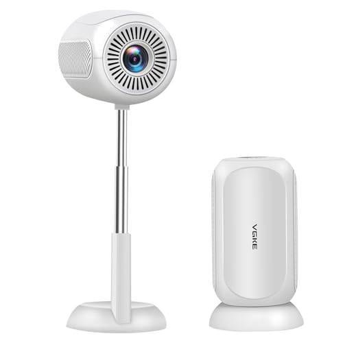 VGKE Mini projetor, aplicações integradas/3D TOF Auto Focus/Keystone, 16000 lúmenes 1080p Full HD 4K suporte Wi-Fi 6 Bluetooth projetor portátil cinema em casa/exterior para telefone/computador