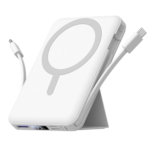 Azmuth Para Magsafe Powerbank, 10000 mAh 22,5 W PD magnético, bateria externa de carregamento rápido, sem fios carregador de bateria portátil Power Bank com ecrã LED USB-C para iPhone 16/15/14/13/12