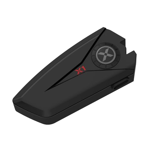 XGP X1 Auriculares capacete moto, Bluetooth V5.3 com assistente de voz, altifalantes de capacete de 40 mm, com impermeável IP67, auriculares Bluetooth para moto, 60 horas de tempo, ligar 2 telemóveis