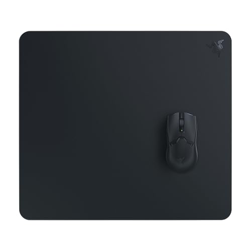 Razer Atlas - Tapete de rato de cristal (vidro temperado premium, resistente à sujidade e arranhões, movimentos de rato mais silenciosos, base de borracha antiderrapante) preto